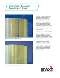 Bubblevac - Automated Degasification System